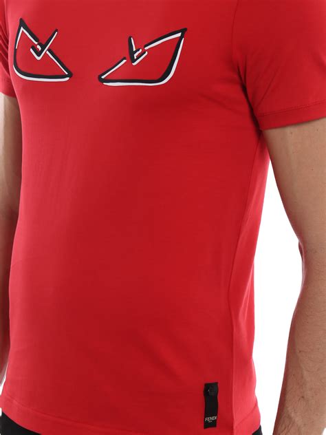 fendi red t shirt|Fendi t shirt original.